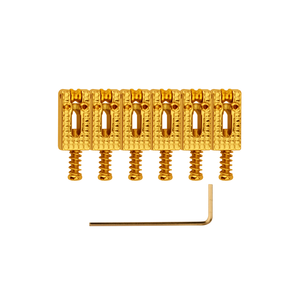 6pcs Electric Guitar Bridge Saddles Gold