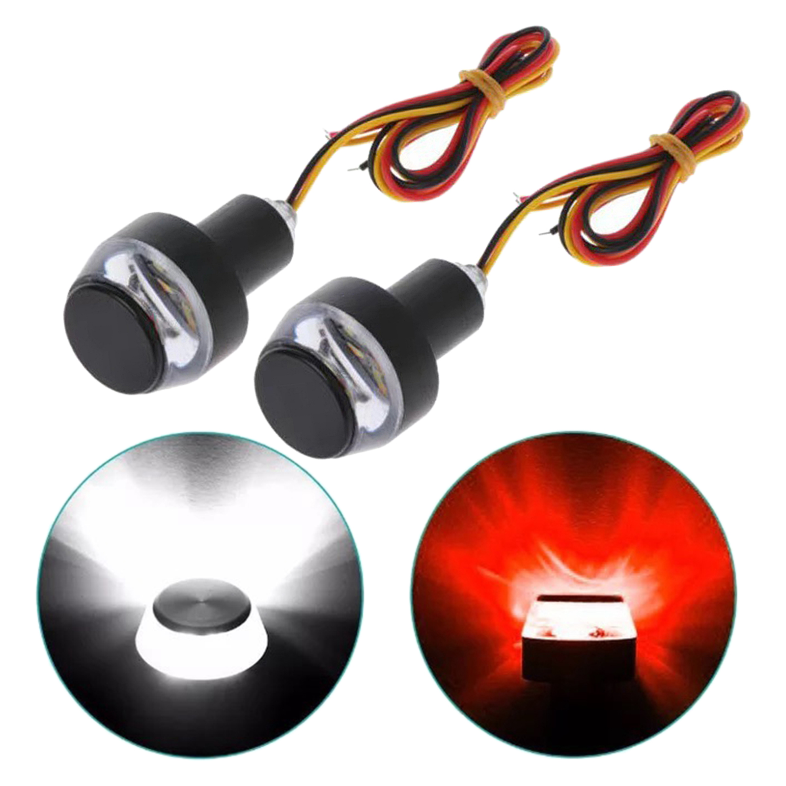 Turn Signal Indicator DC12V for Motorcycle Replacement Parts Accessories White+Red LIght