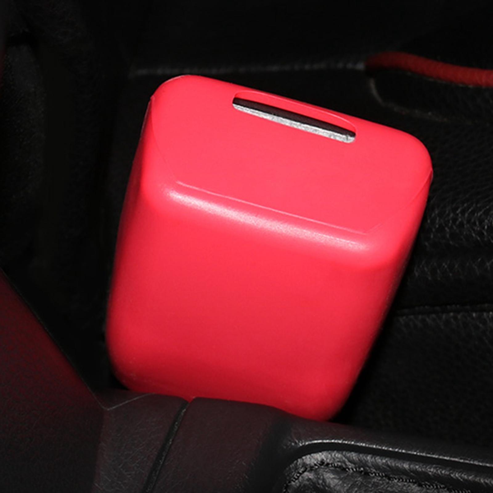 Car Safety Belt Socket Cover Anti Scratch Replaces  Red 