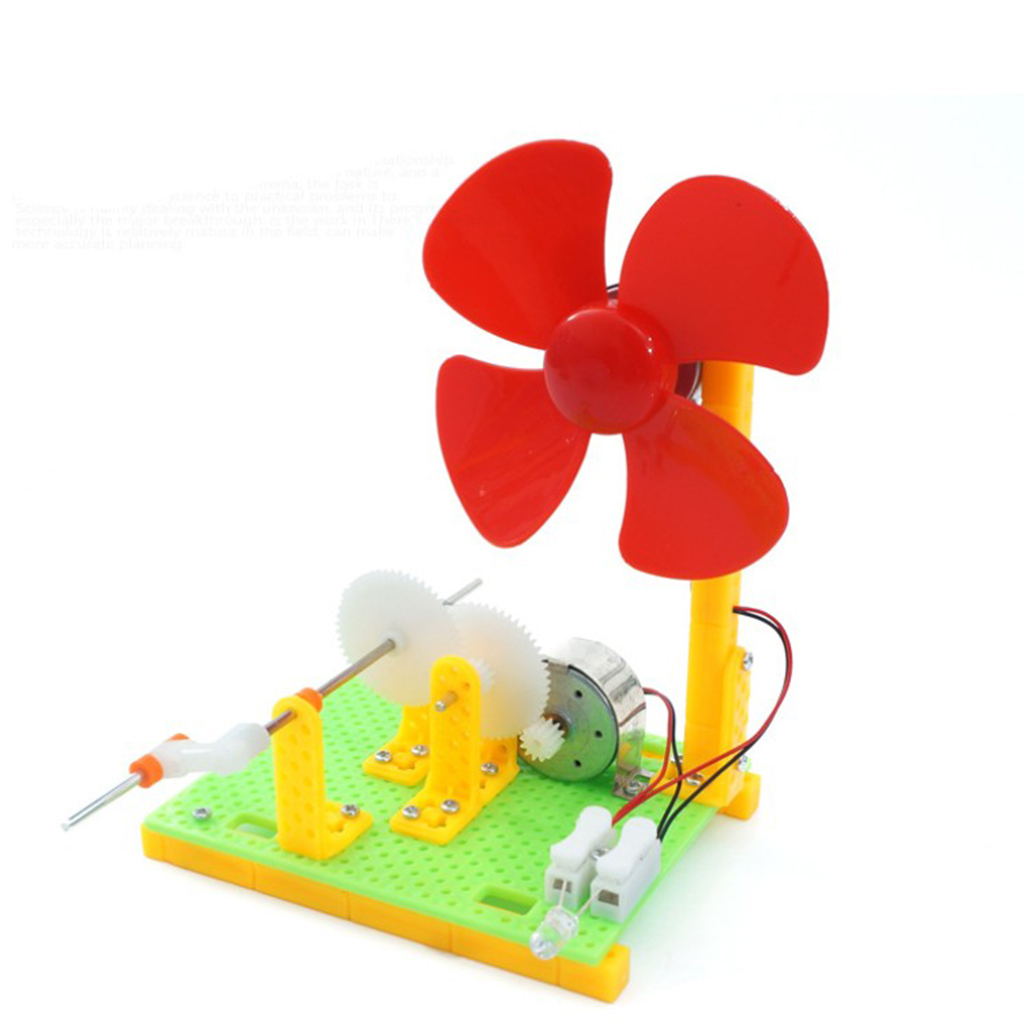 DIY Hand Crank Generator Assemble Plastic Model Kit Physics Science Toys