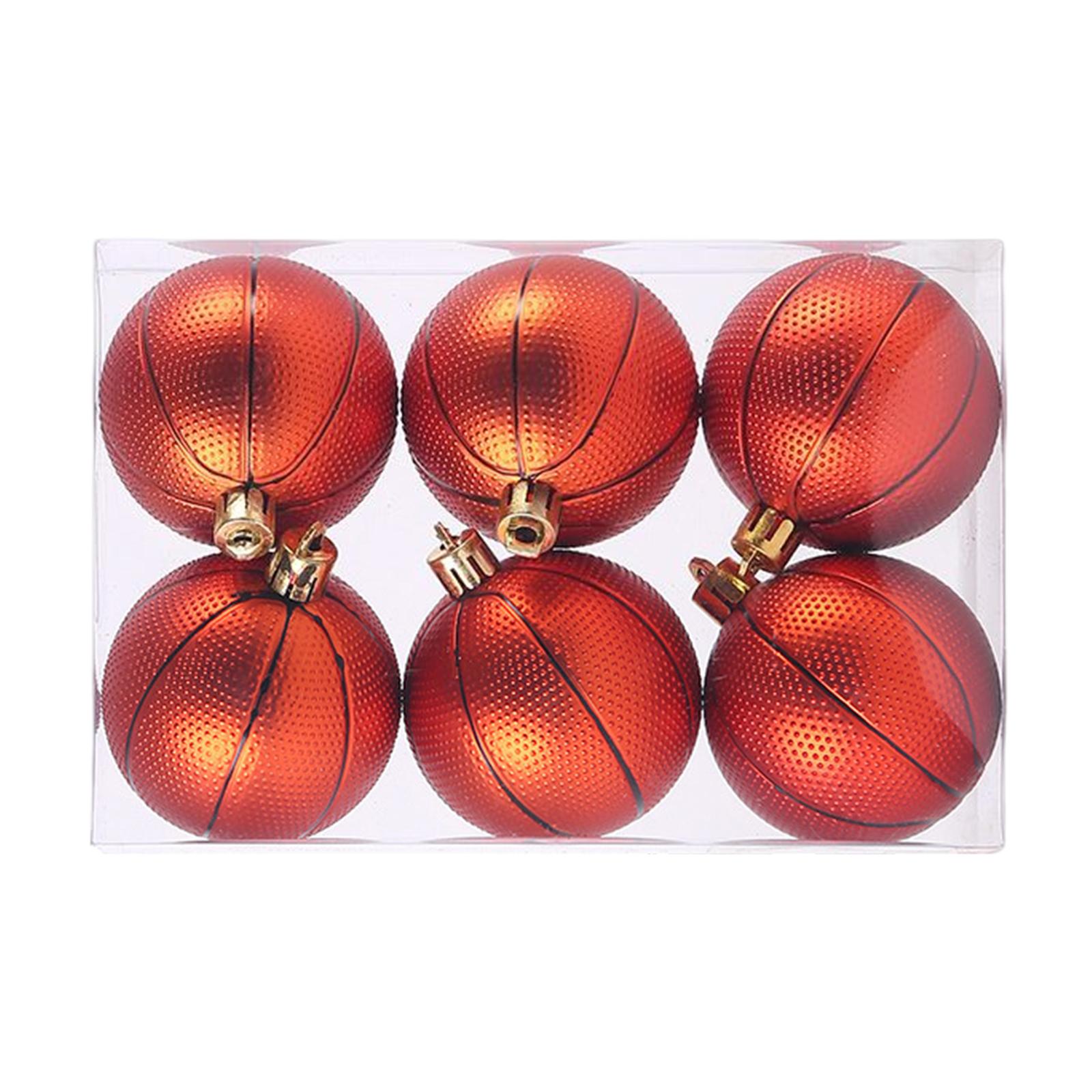 6x Christmas Ball Ornaments Tree Shatterproof Festive Engagement Holiday B