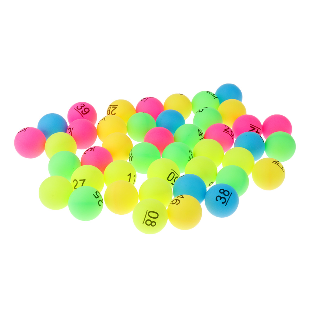 50 Stück Bier Pong Bälle PP Kunststoff Tischtennisbälle Verschiedene Farben 