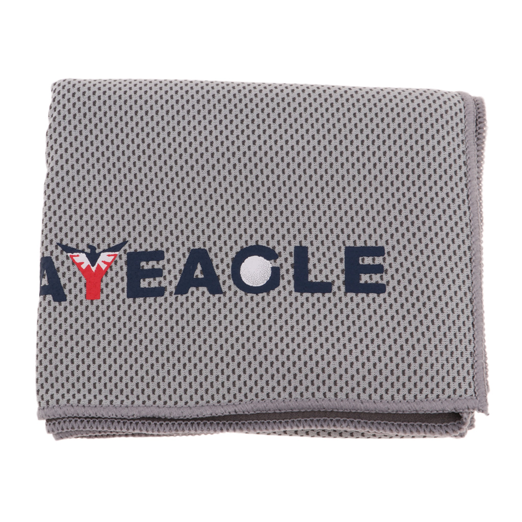 Sports Cooling Towel Sweat Drying Towel With Net Holes Gray