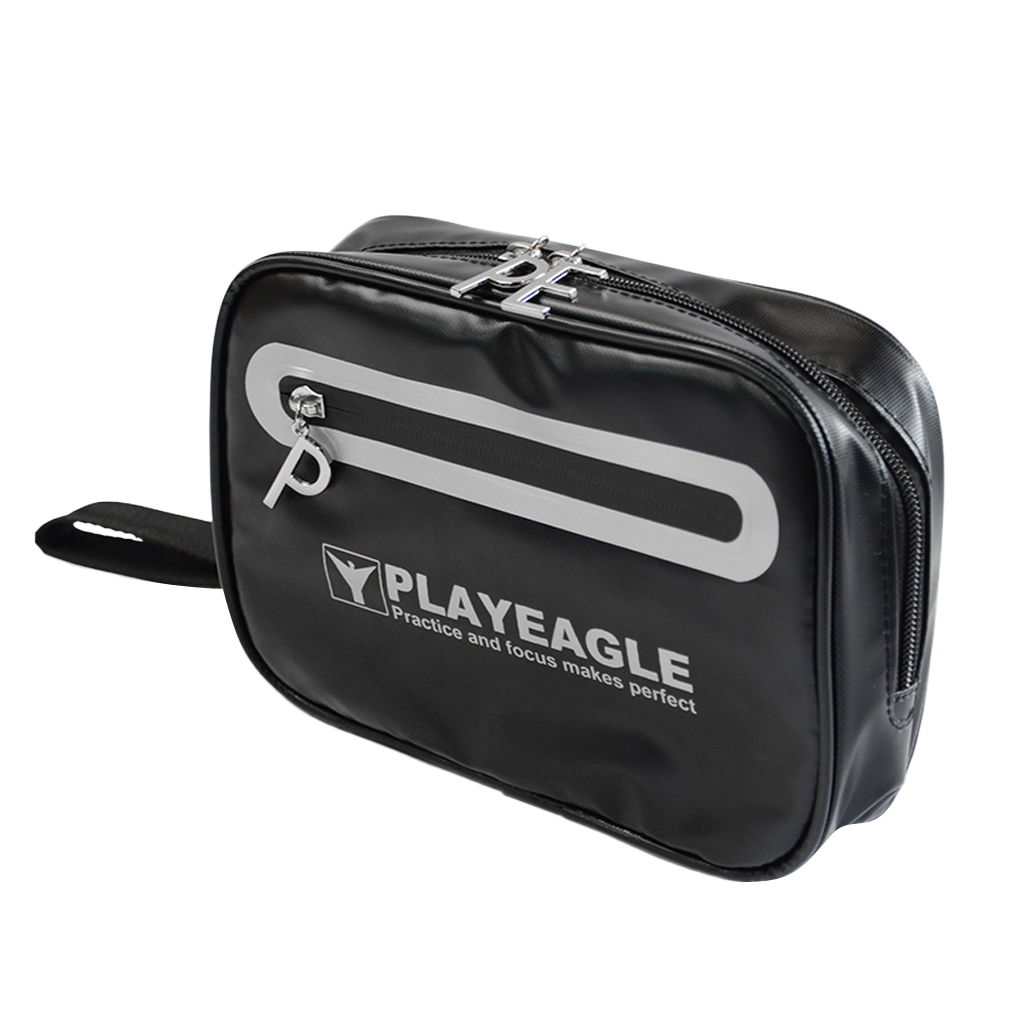 Golf Handbag Mini Clothing Pouch PU Unisex Sport Portable Zipper Bag  Black