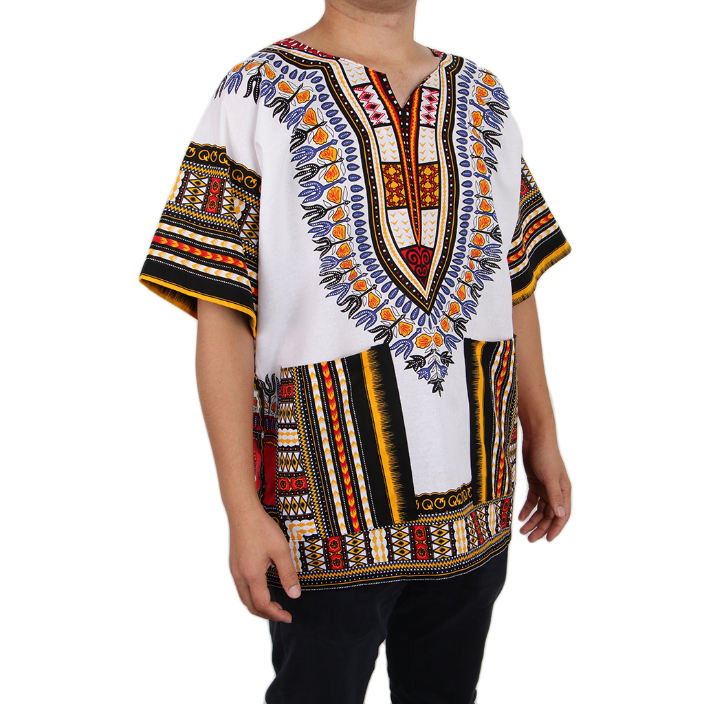 Freneci Unisex Afrikanisches Kleid Baumwolle Traditionelle Dashiki Shirt Tops Thai Kleidung Herren Bekleidung Memorial Cards Ie