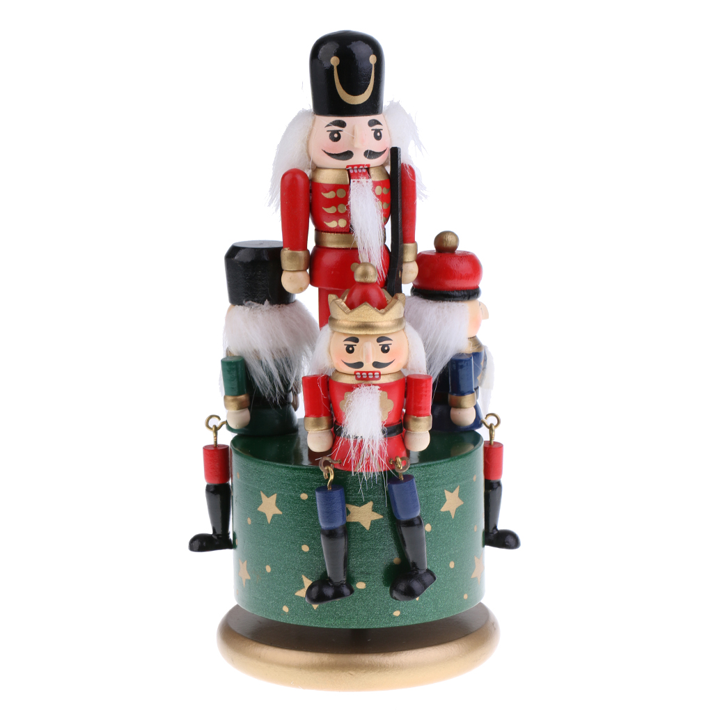 Wooden Nutcracker Music Box