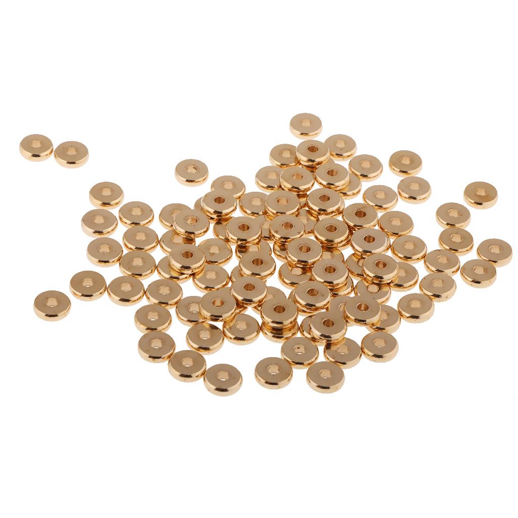 100pcs Solid Brass Disc Spacer Washer beads Flat Spacer Beads 8mm