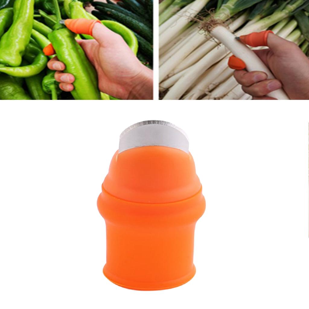 Silicone Thumb Knife Vegetable Cutter Finger Thumb Plant Cutter Long_Large