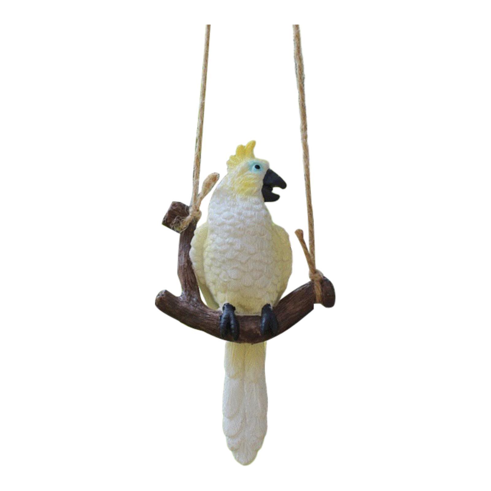 Garden Parrot Statue White