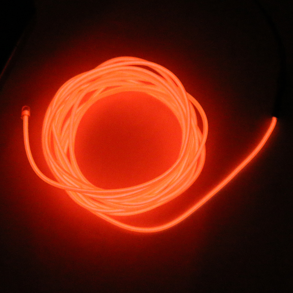 1,3Meters Flexible EL Wire Neon Light with Battery Pack Neon Glowing ...