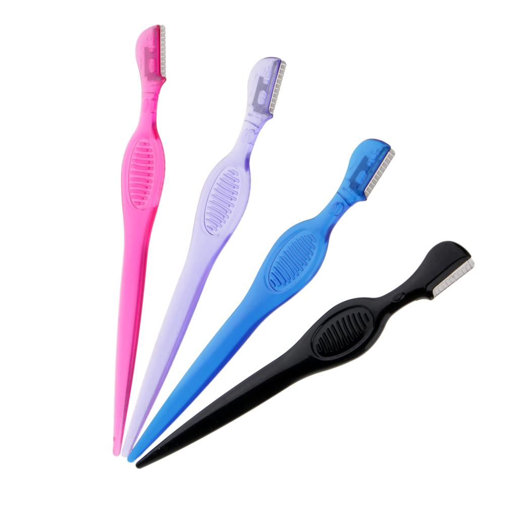 2x4pcs Eyebrow Trimmer Lip Brow Shaper Shaver Facial Hair Remover Random