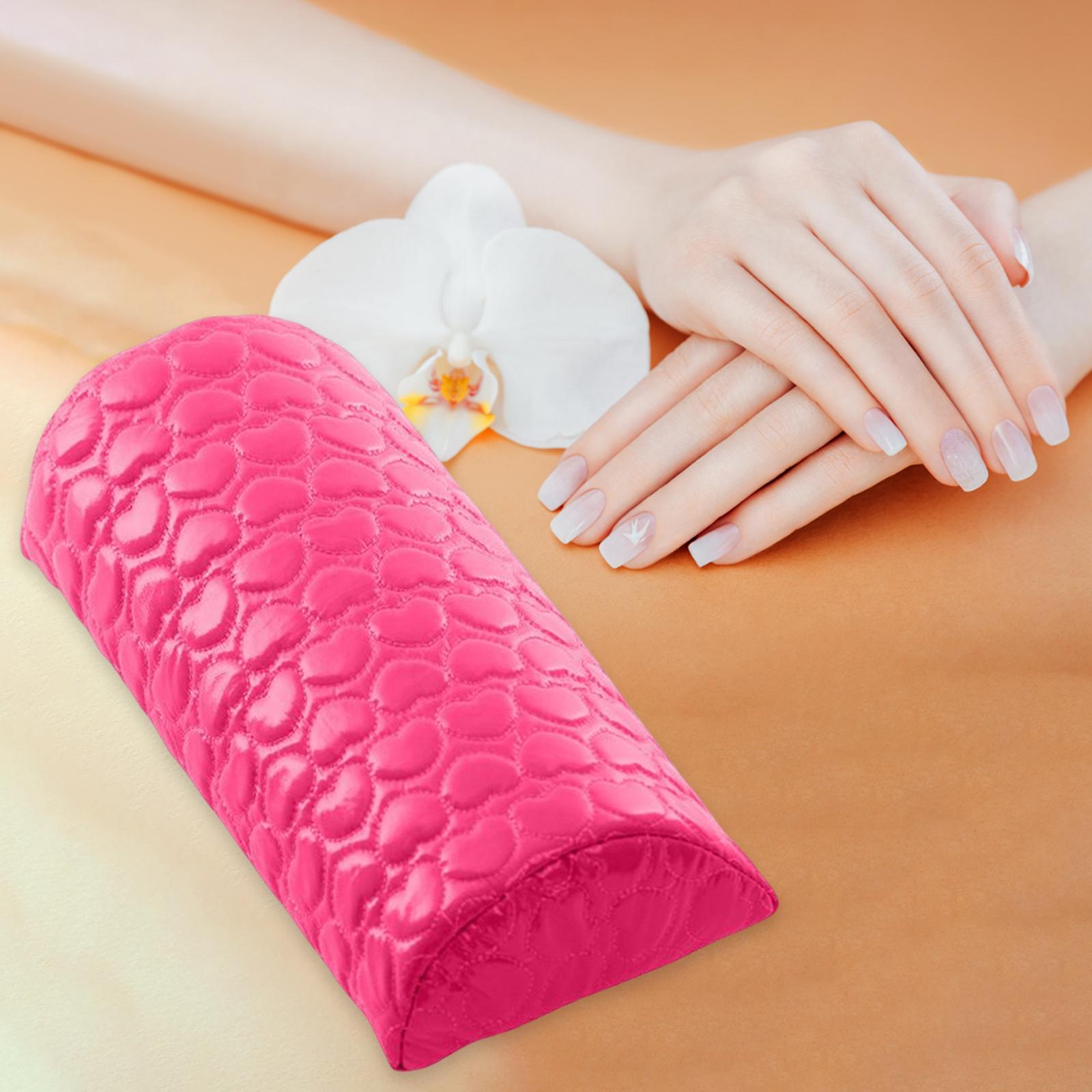 Nail Armrest Manicure Tool Makeup Hand Salon Holder Pillow Cushion Rose Red