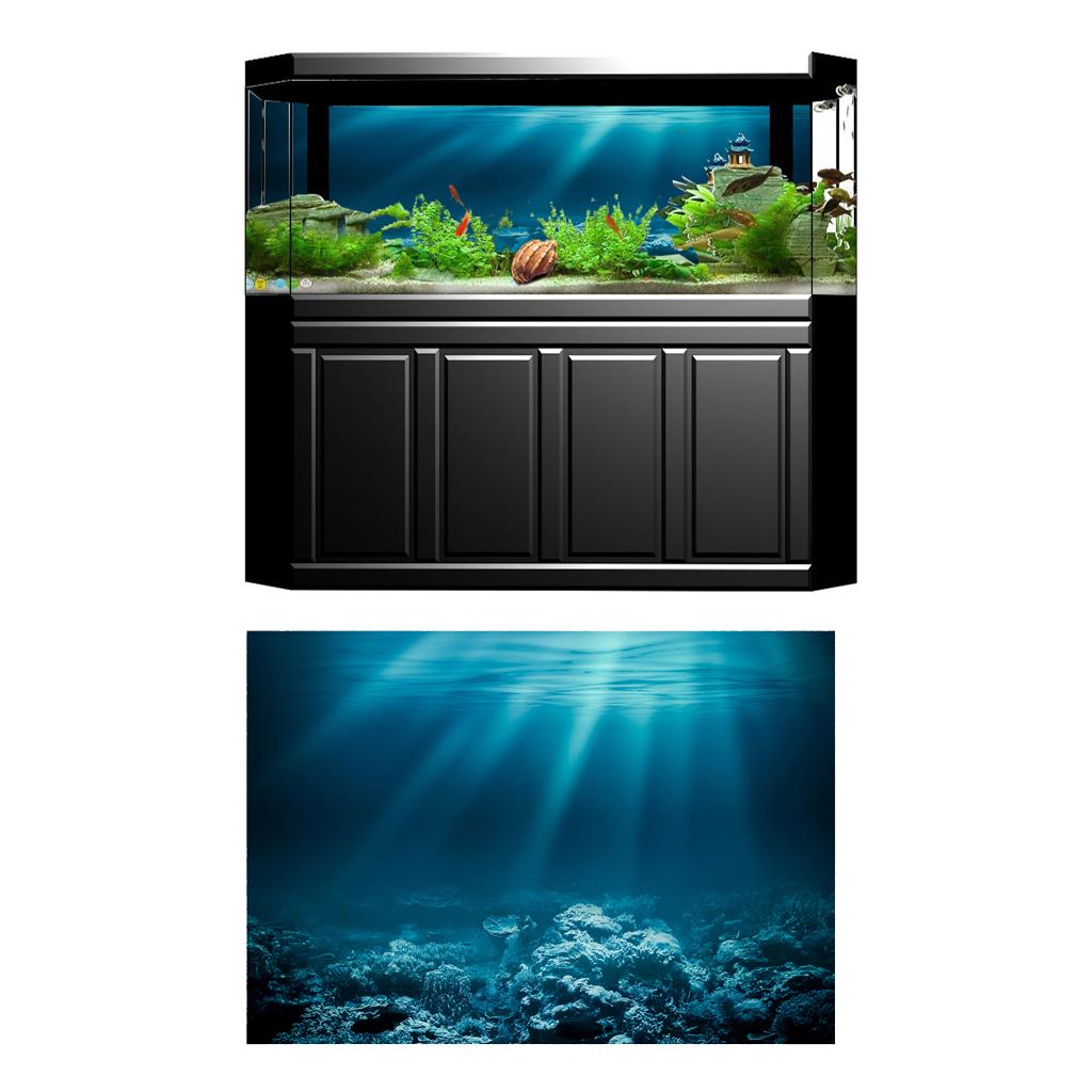  Aquarium  Background Poster 3D Fish Tank Wall Paper Sticker  