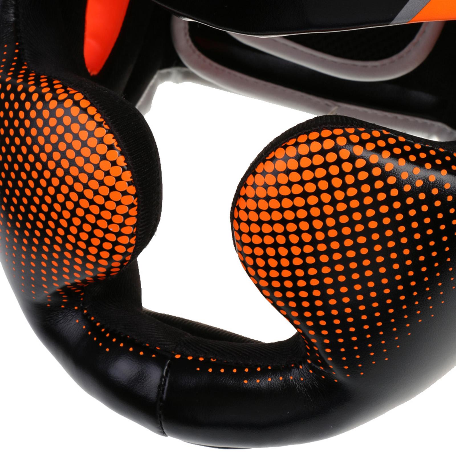 Detachable Bar Headgear Boxing Helmet Martial Arts Gear MMA Protector Orange