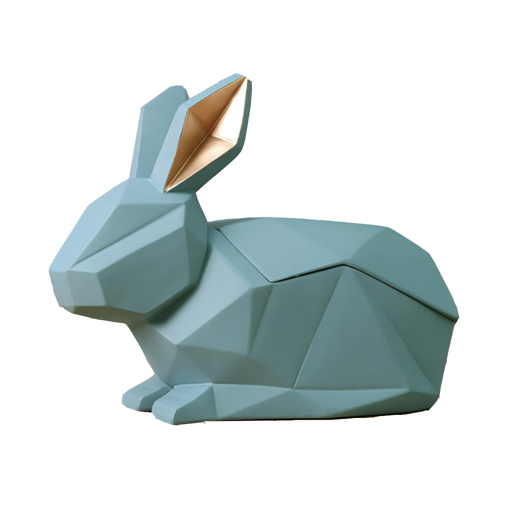 Cute Rabbit Shaped Tissue Box Holder, Napkin Holder Paper Case Green