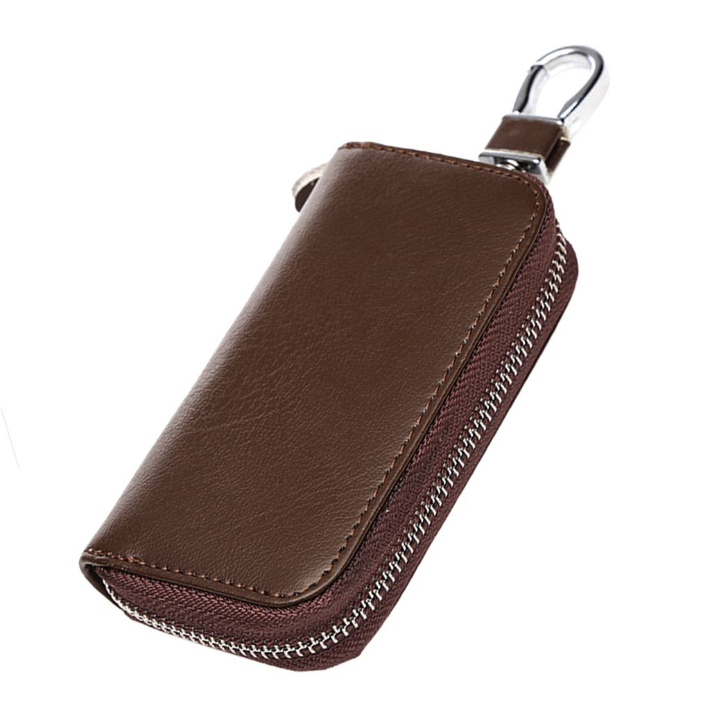Men Women Genuine Leather Key Bag Keychain Credit Card Holder Keyholder ...