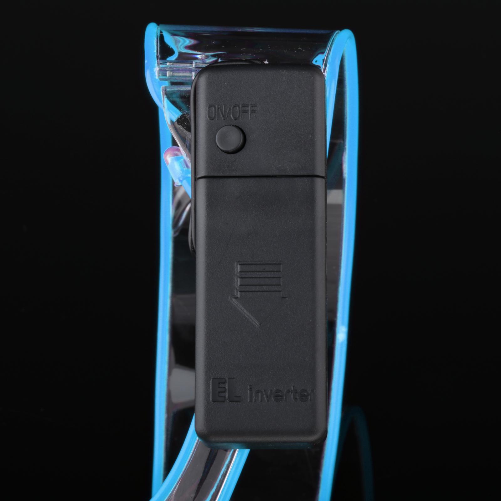 LED Visor Glasses Cyberpunk Cybergoth Goggles Cosplay Party Eyewear Blue