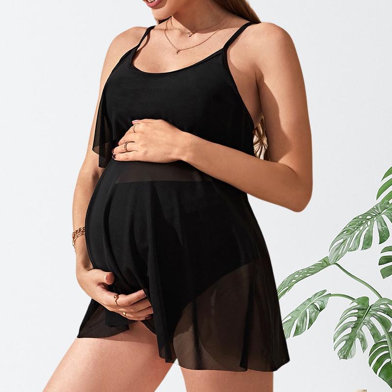 Maternity Swimsuit Soft Summer Portable Costume Swimming Swimdress Beachwear