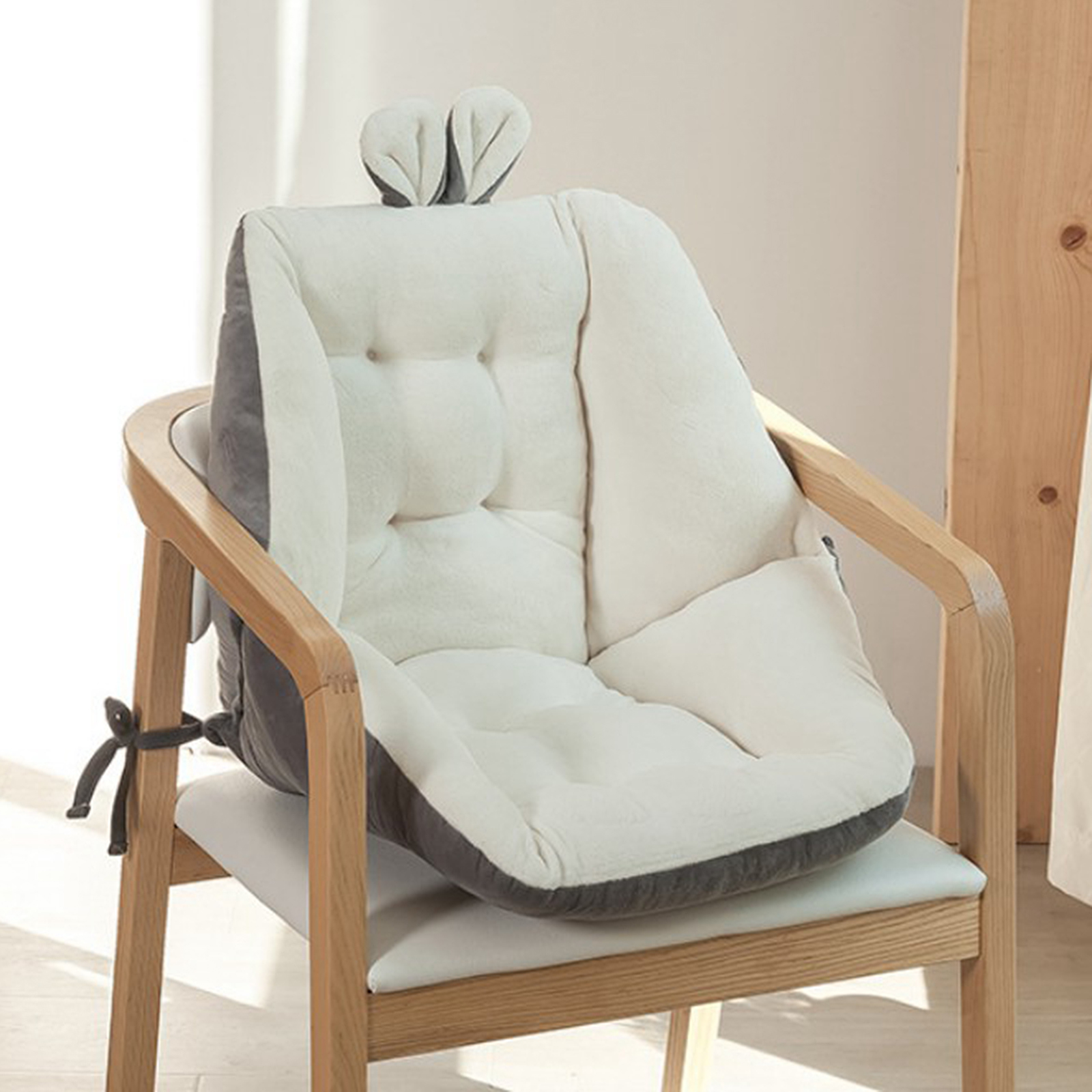 Chair Cushion Seat Patio Office Chair Seat Stuffed Cotton Cushion Off White