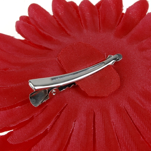 Baby Toddler Girls Rhinestone Daisy Flower Hairclip - Red