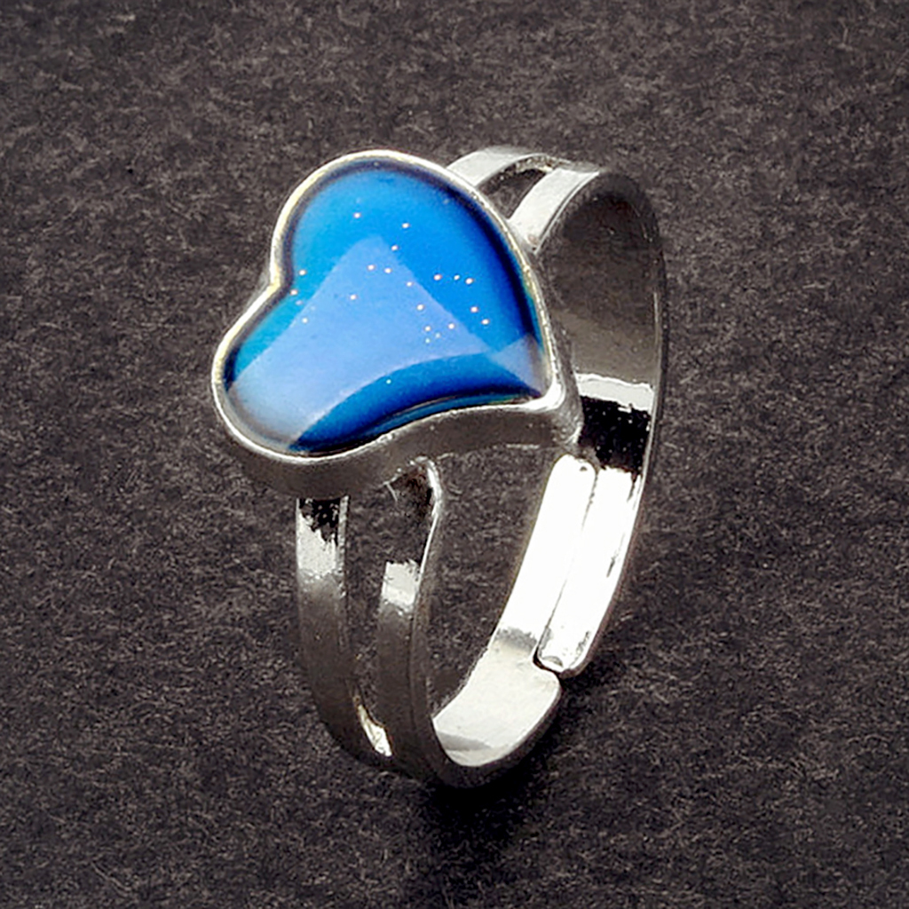 Color Changeable Heart Silver-plated Mood Ring