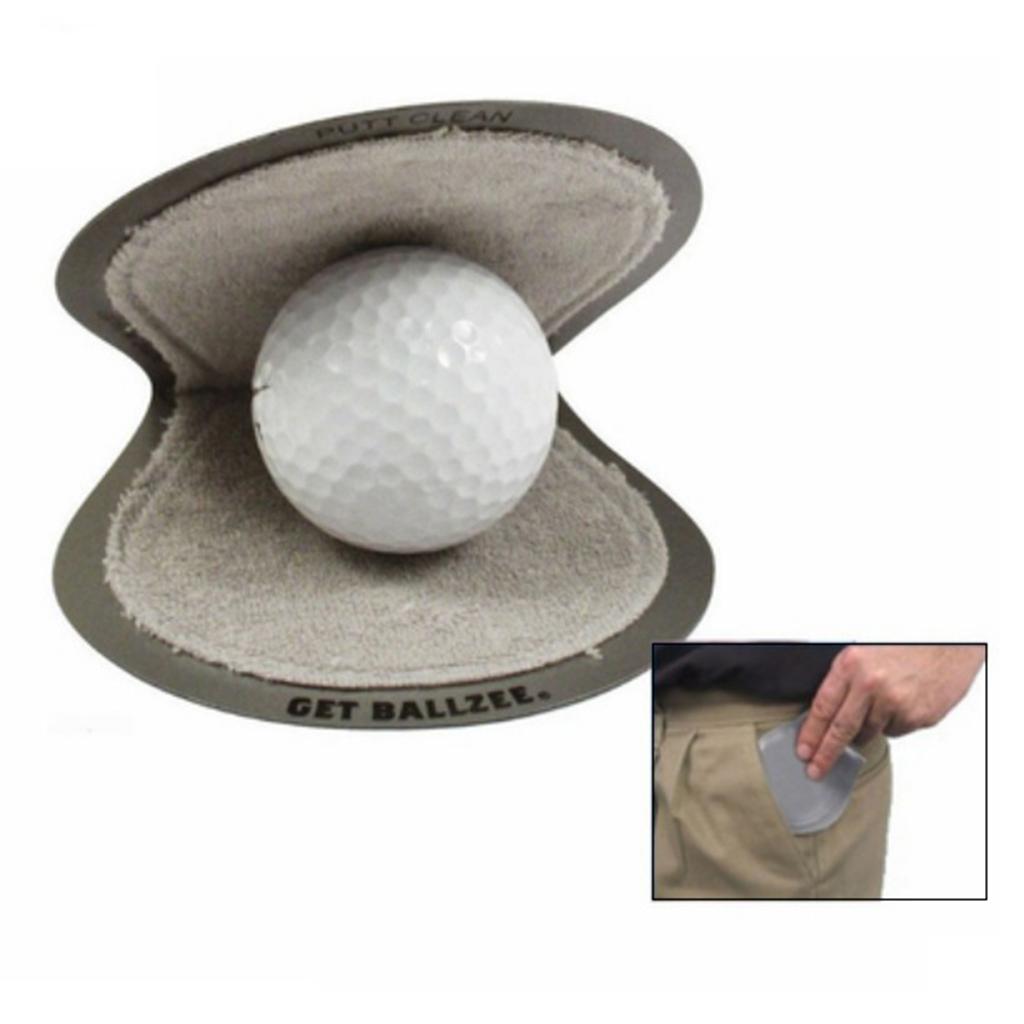 5xTerry Lined Plastic Pocket Golf Ball Cleaner Wet Inside   in Pocket Grey