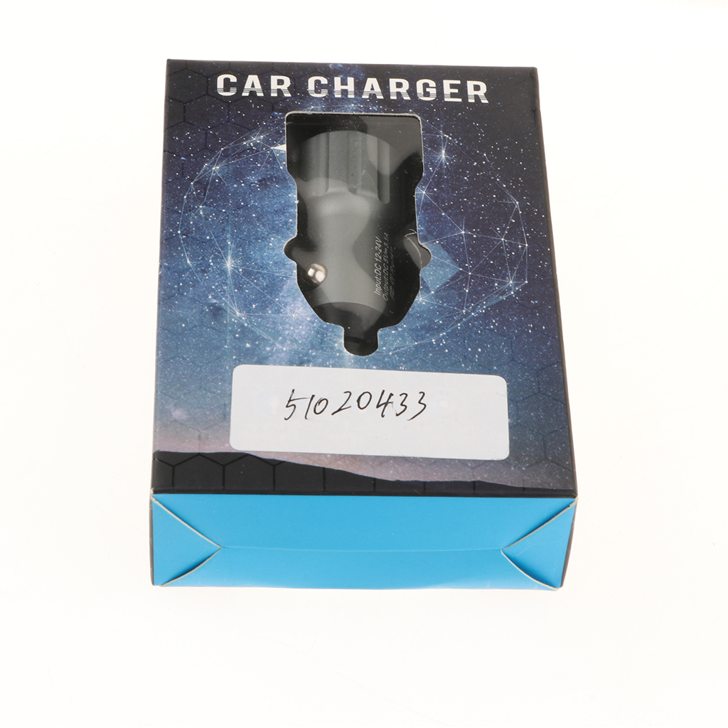 Universal Dual USB Car Charger 2 Port Adapter for Smart Phone  Ink Cyan