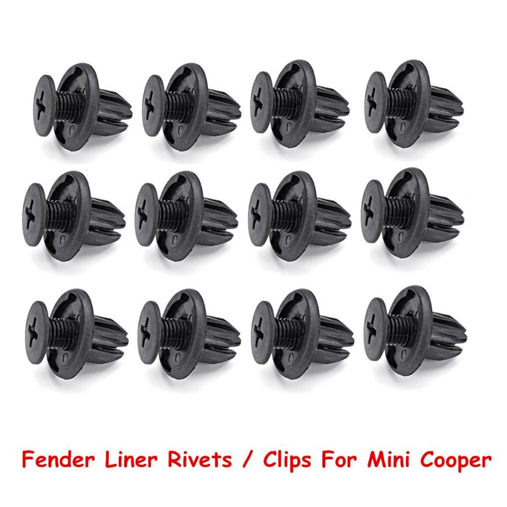 High Quality 12Pcs Fender Liner Rivets Clips Expanding Screw Plastic