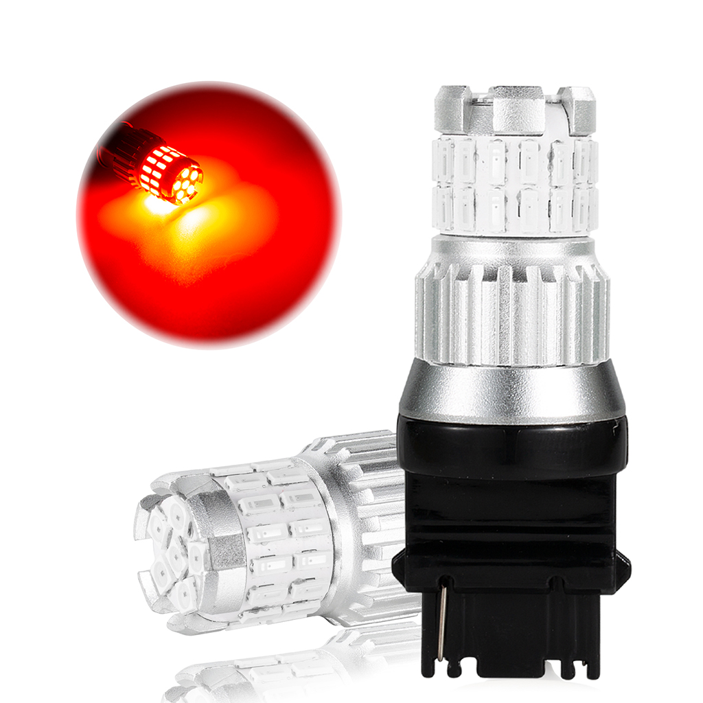 2Pcs 9-30V Blinking Tail Brake Lights Bulbs Lighting Red 3157