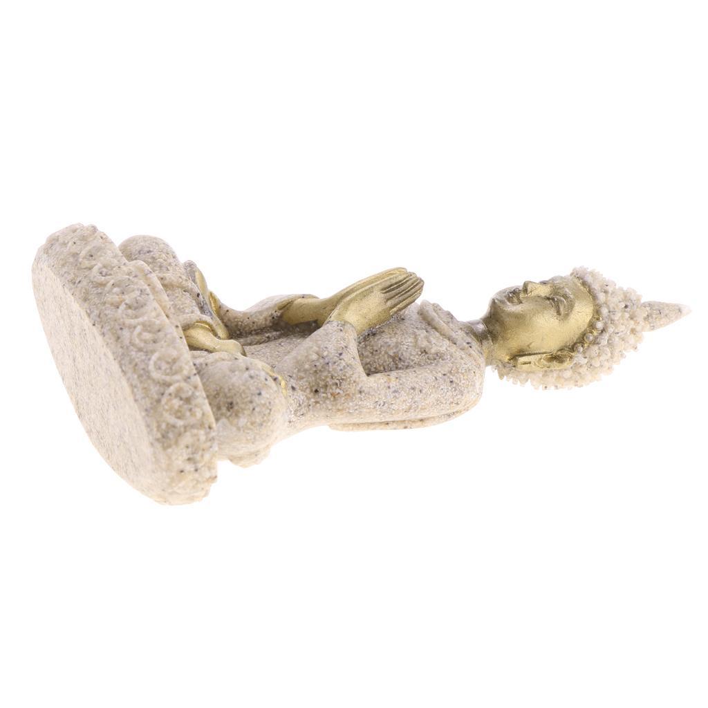 Sandstone Carved Worship Statue Sculpture Buddha Ganesh Figurine Pray Statue