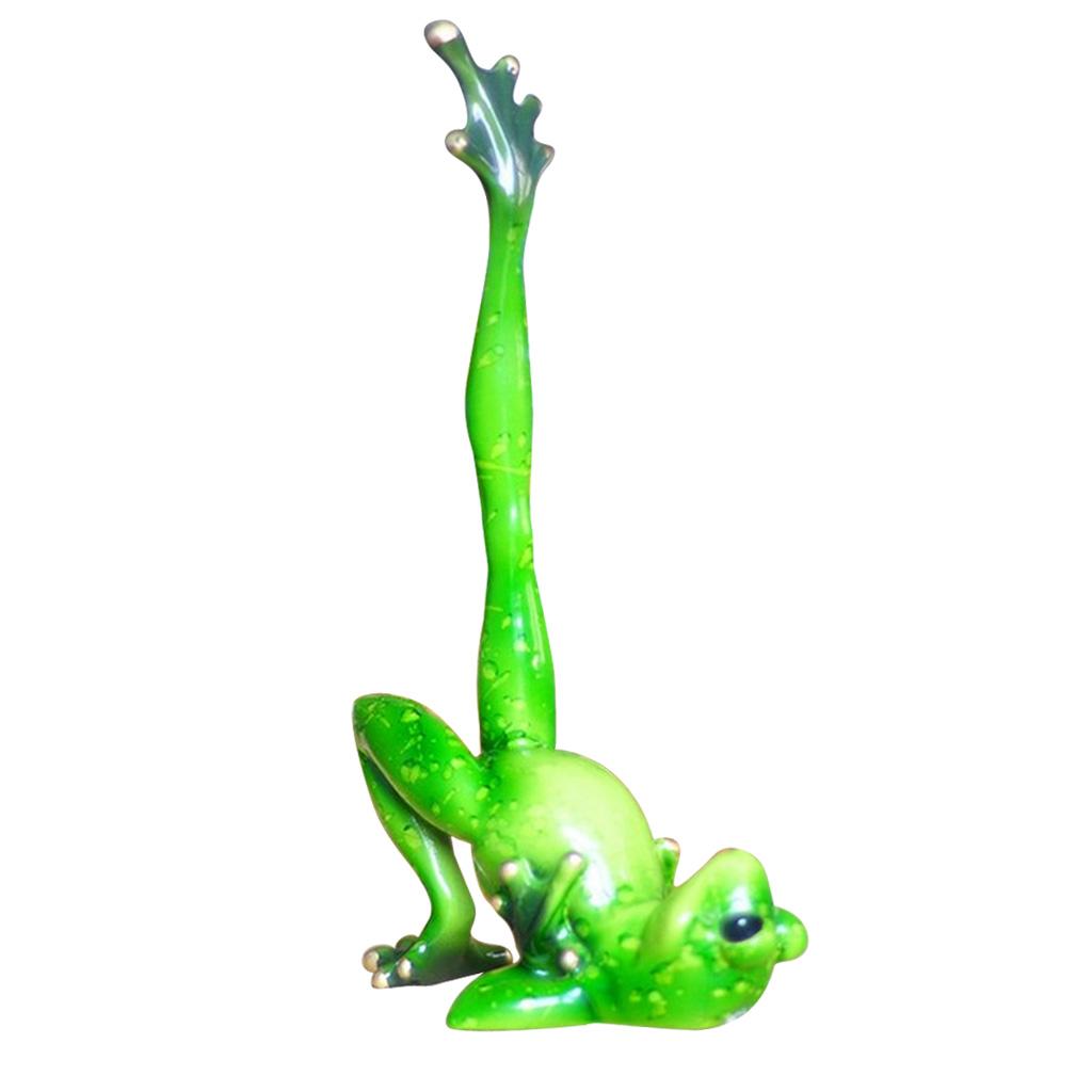 Resin Creative 3D Craft Frog Figurine Office Desk Car Dashboard Onament e