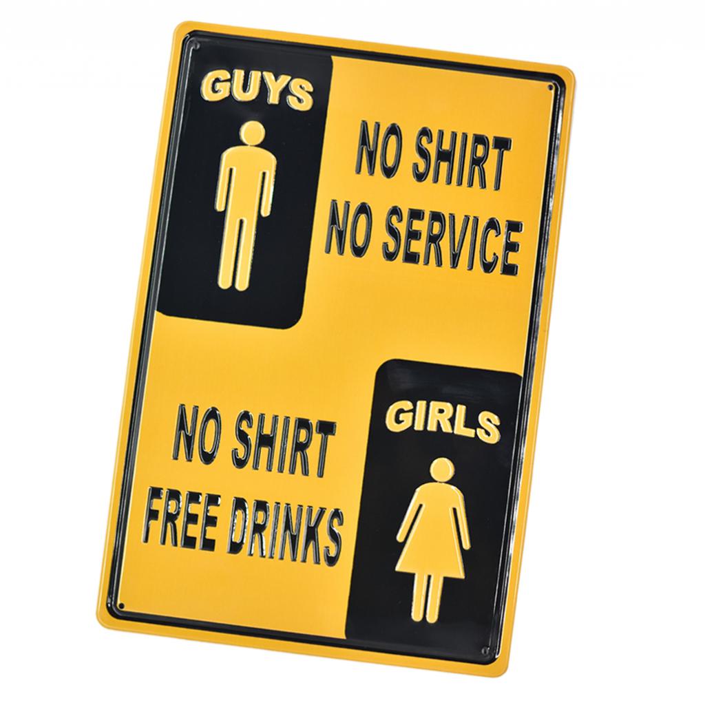 Vintage Metal Tinplaste Sign Plaque Wall Poster Bar Pub Decor Guys & Girls