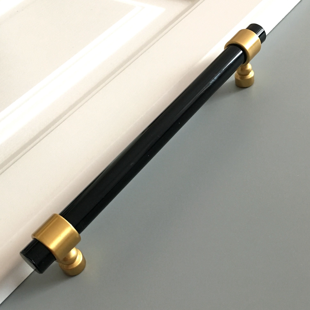 acrylic handle black acrylic knobs Brass D 160mm