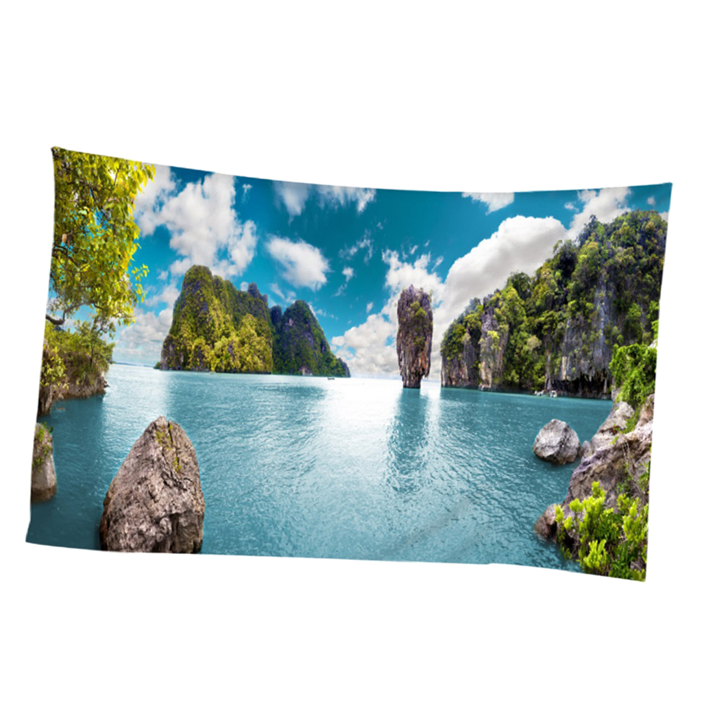 3D Printing Wall Hanging Tapestry for Living Room Bedroom Decor Beach-L