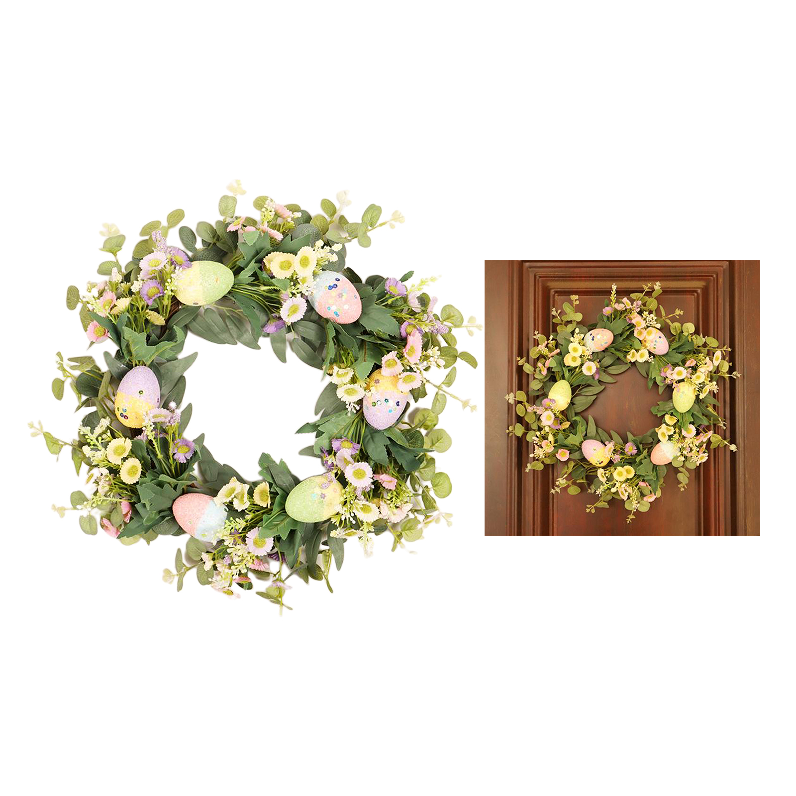 Easter Door Wreath 18inch Spring Window Wall Garland Home Photograph Props