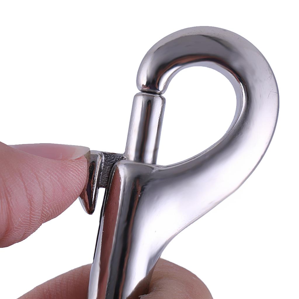 Stainless Steel Diving Double End Bolt Snap Buckle Metal Clip Silver, 115mm