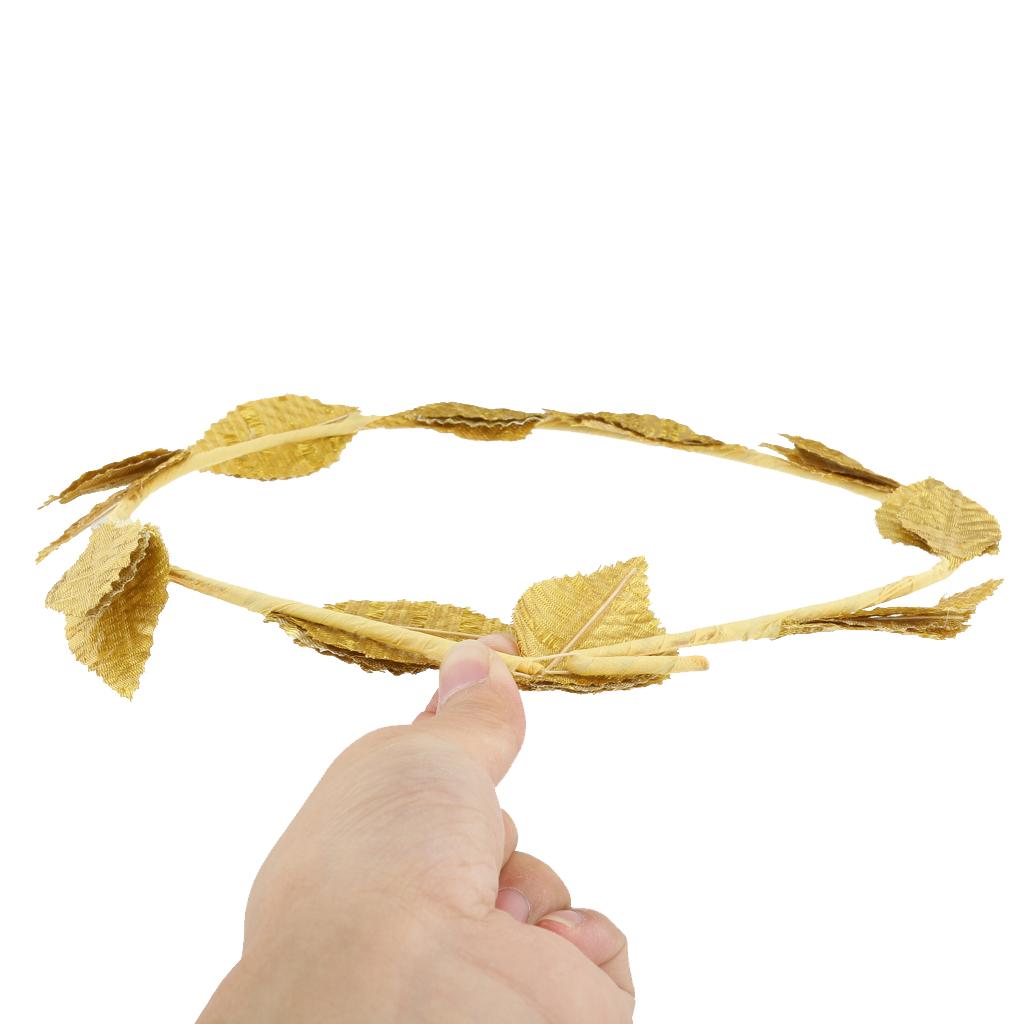 Gold Leaves Headband Fancy Dress Costume Accessories Outfit Party