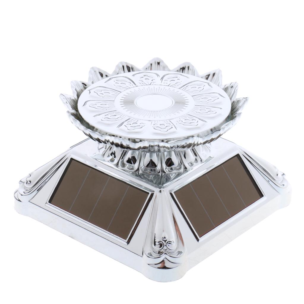 Solar Drehteller 360° Präsentierteller Schmuck Drehbühne Uhrenständer Display 