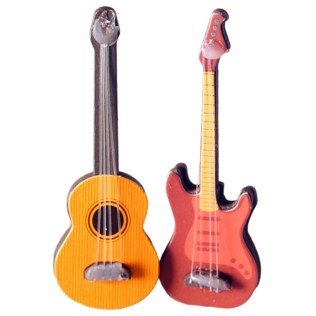 Wooden Dollhouse Guitar