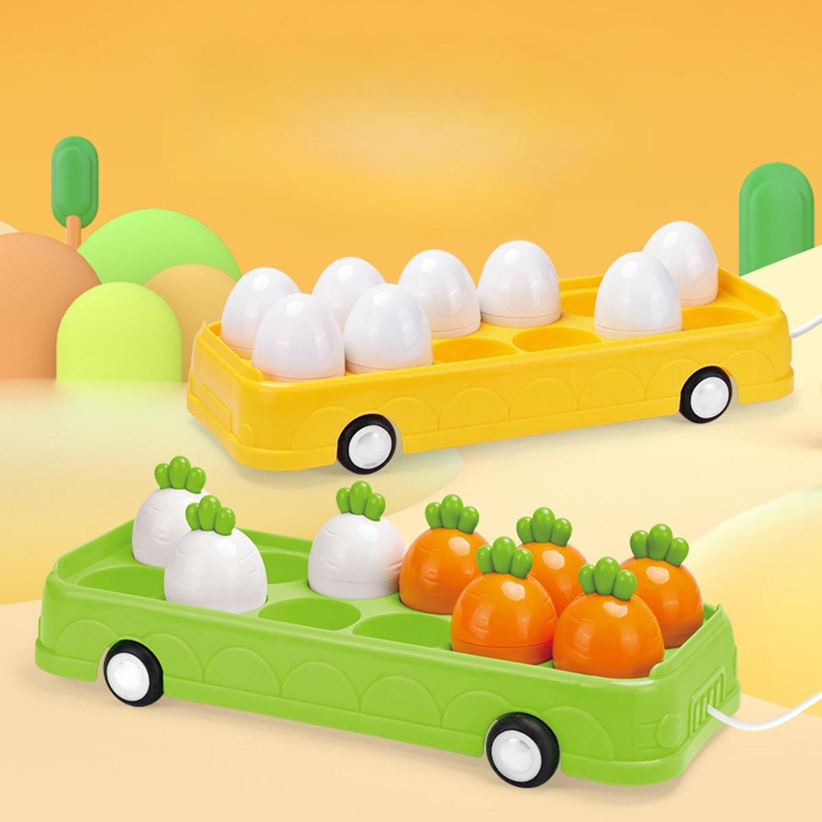 Kindergarten Matching Puzzle Toy Creative Matching Bus Kids Children Egg