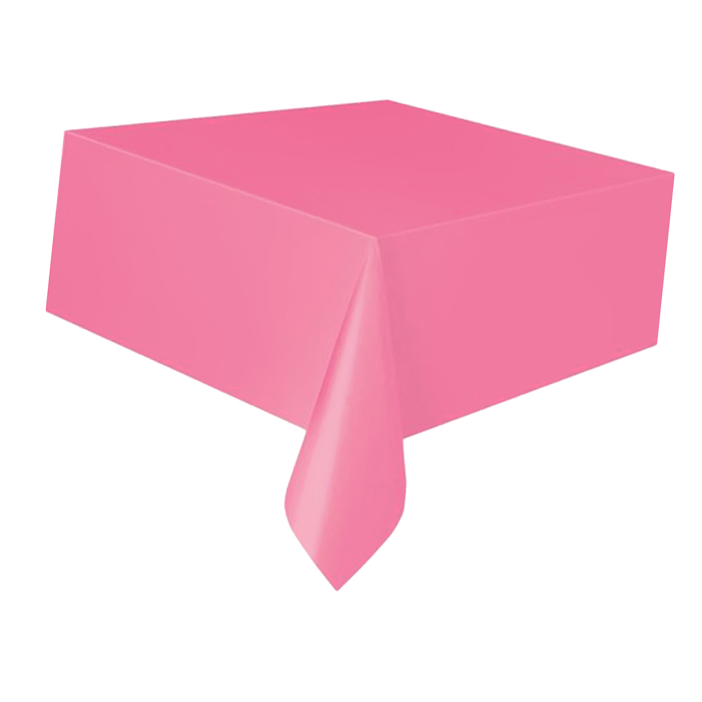 Plastic Disposable Table Covers Cloth Party Tableware Wedding Pink 