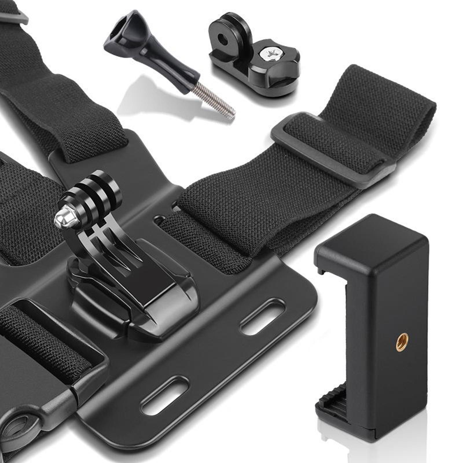 Smartphone Adjustable Chest Fixed Strap Mount Bracket with Cell Phone Clip