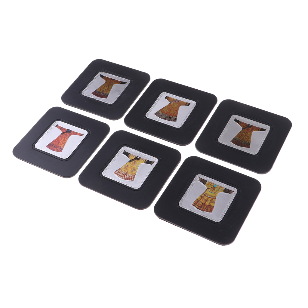 1 Set Creative Chinese Style Element Insulated Silicone Coasters Style 2
