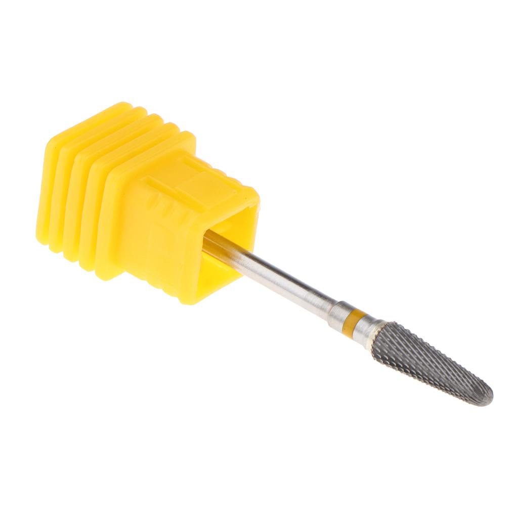 Tungsten Steel Polishing Head Nail Drill Bit forElectric Nail Machine Yellow