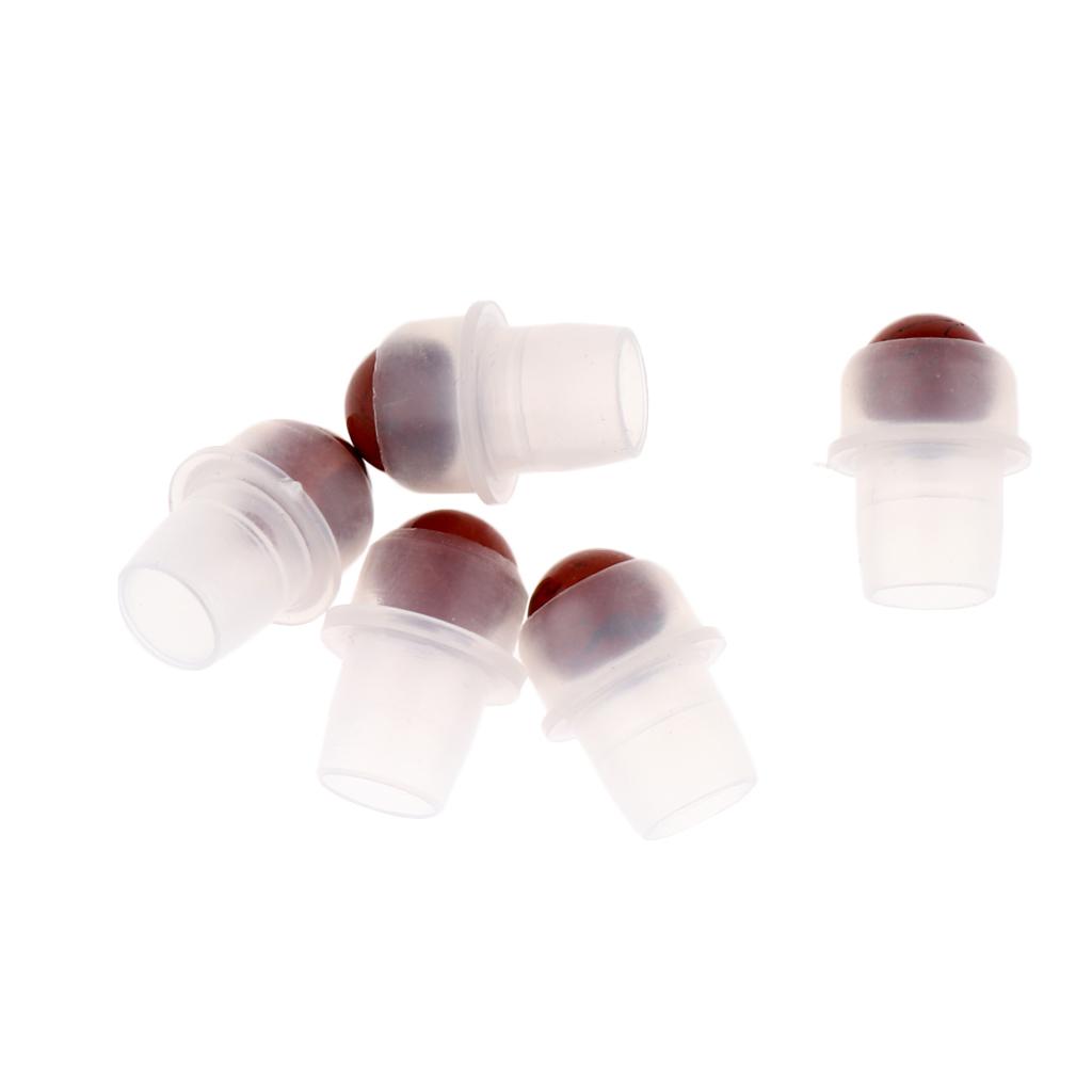 5Pcs Replacement Ball Roller Tops for Essential Oils Bottles  Wine Red