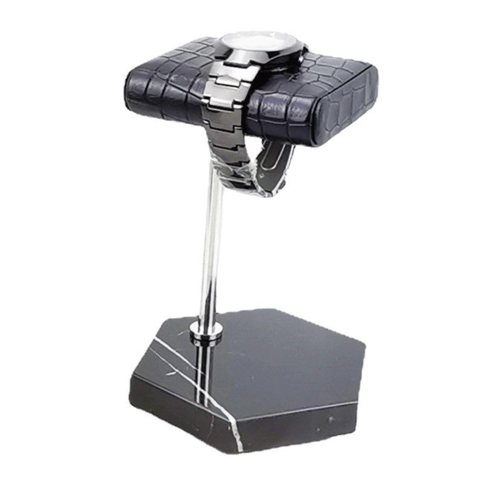 Watch Organizer & Holder Watch Stand Natural Marble Base black