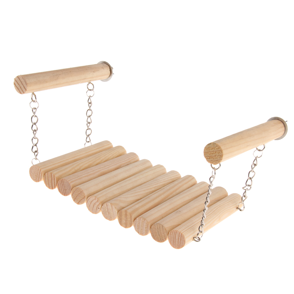 Multifunction Small Pet Hamster Wood Sofa Hammock Swing Hanging Toy
