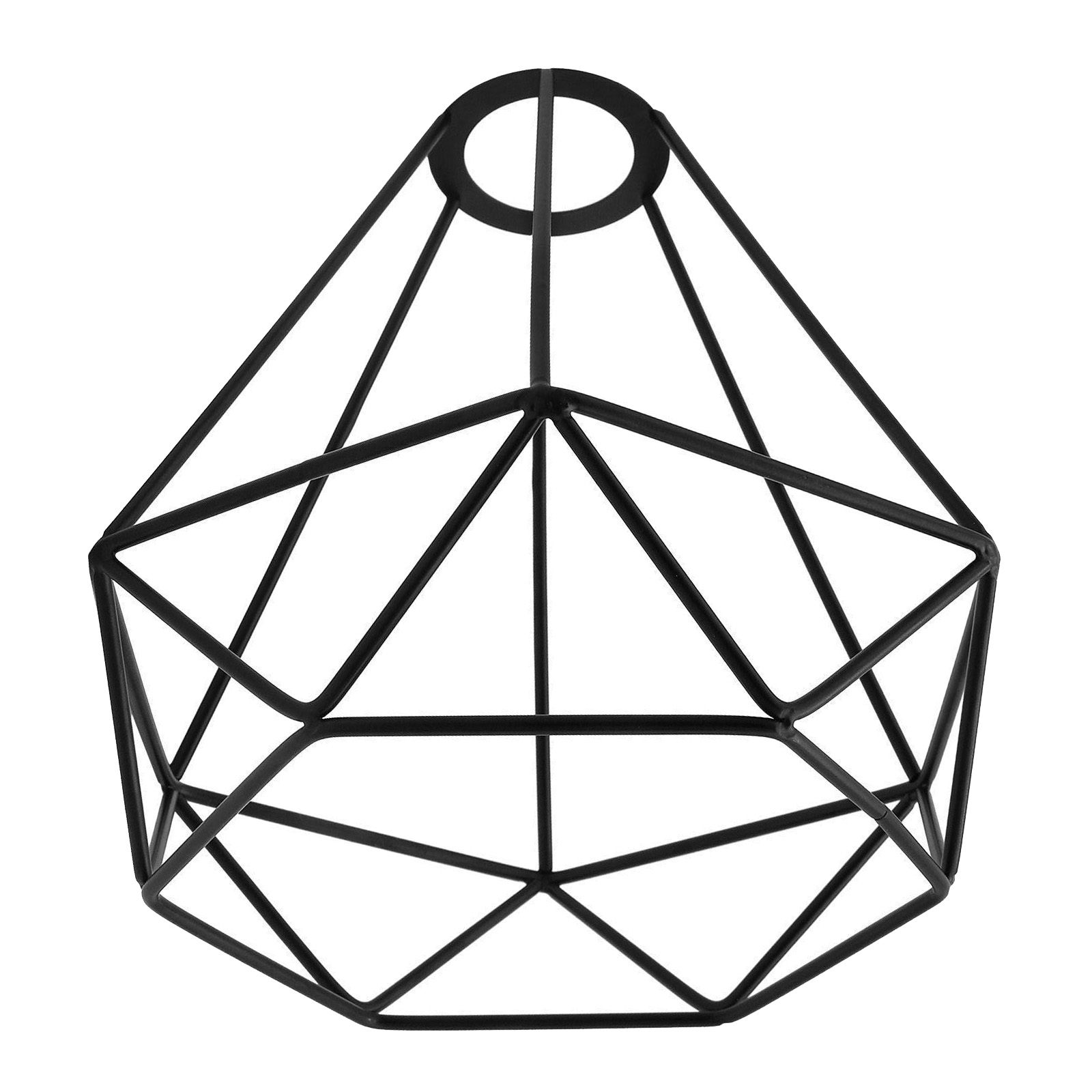 2x Diamond Shaped Metal Guard Pendant Light Bulb Cage Ceiling Lampshade