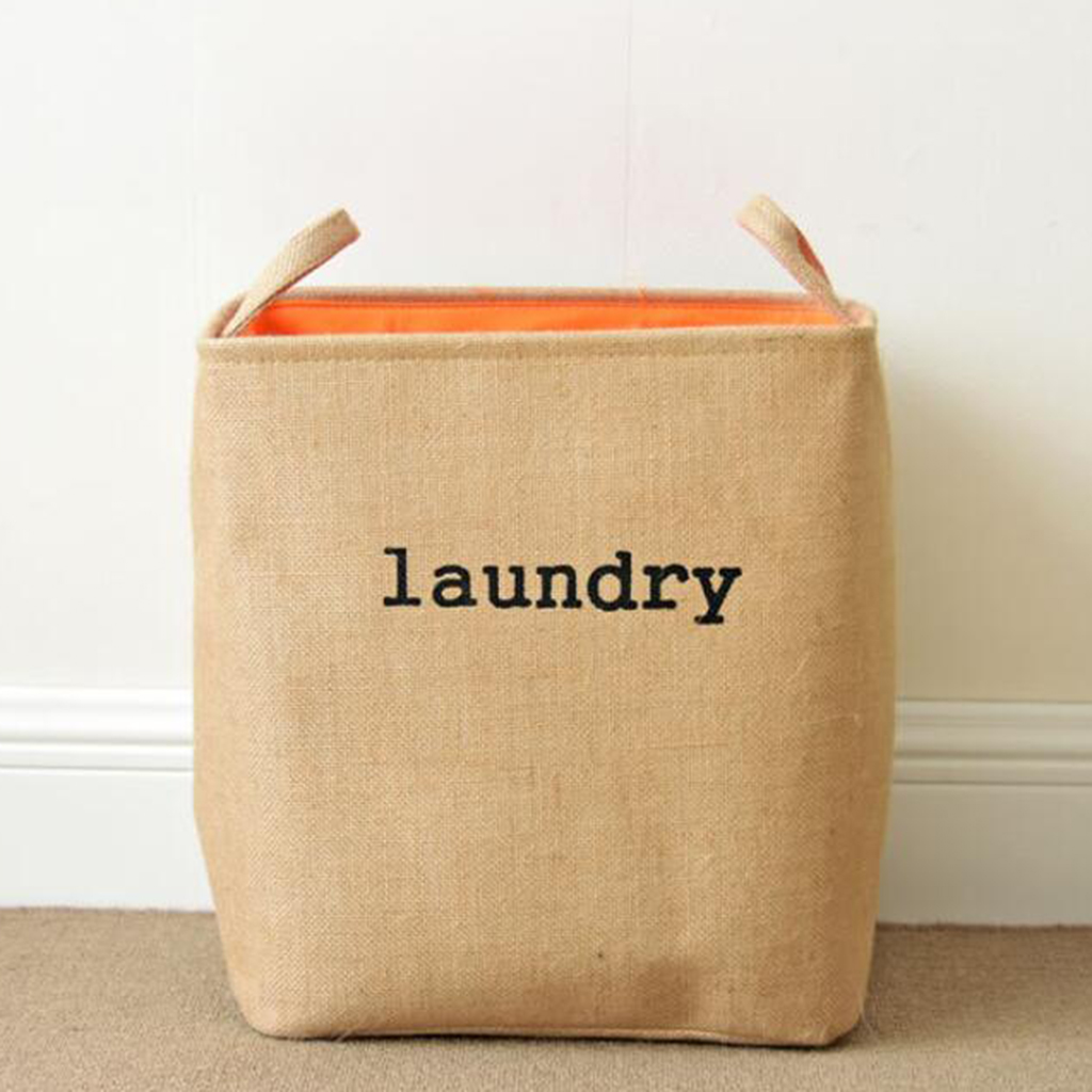 Children Kid Toys Clothes Storage Basket Hamper Laundry Organizer Yellow S