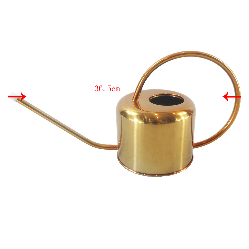 3xStainless Steel Golden Houseplant Long Spout Watering Can Modern Style 900ml